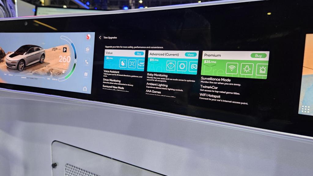 Oferta de compra desde un coche. Qualcomm en MWC 2024