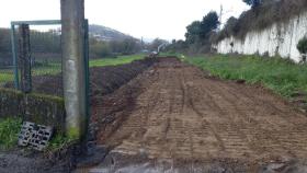 Obras de la senda entre la estación intermodal de Santiago y San Caetano