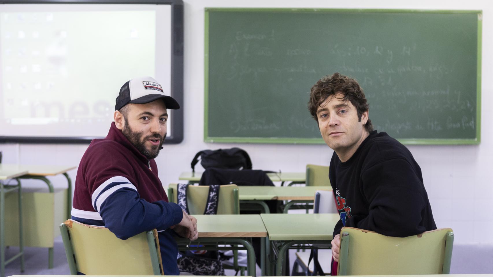 Roberto Amor (izquierda) y David Merino (derecha) en el Instituto La Laguna de Parla