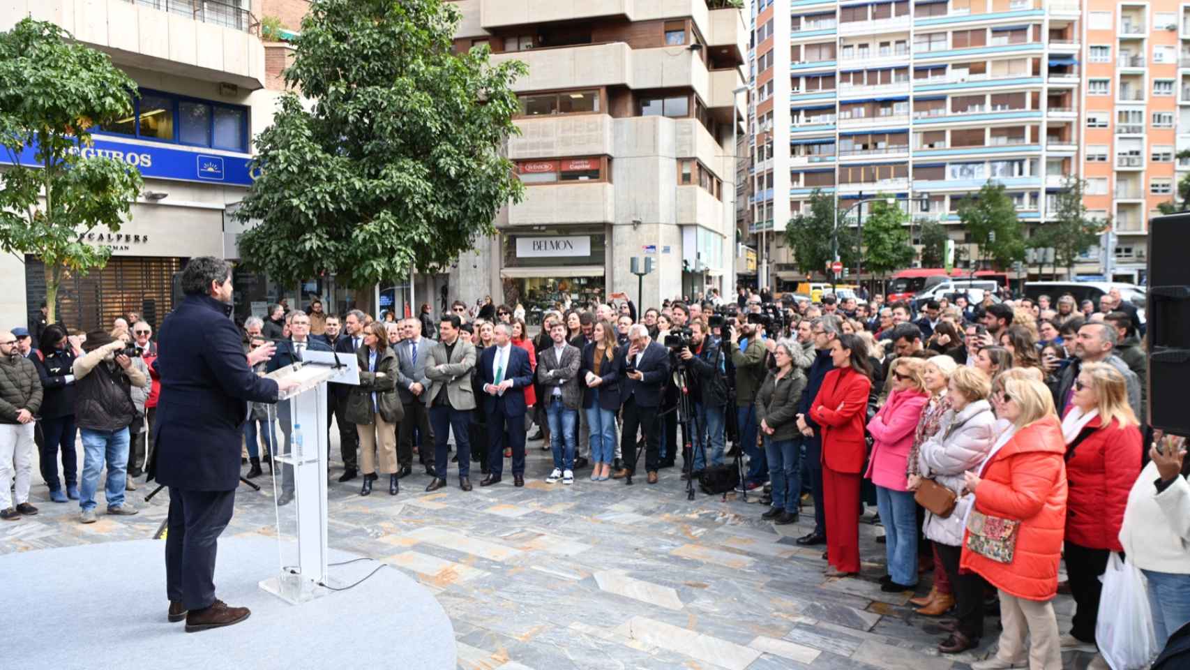 López Miras, este martes, durante su intervención en Murcia durante la 'Ruta por la Igualdad' del PP.