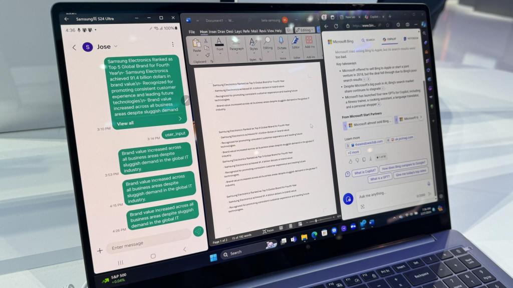 Uso de Galaxy AI y Copilot en un Samsung Galaxy Book4 Ultra