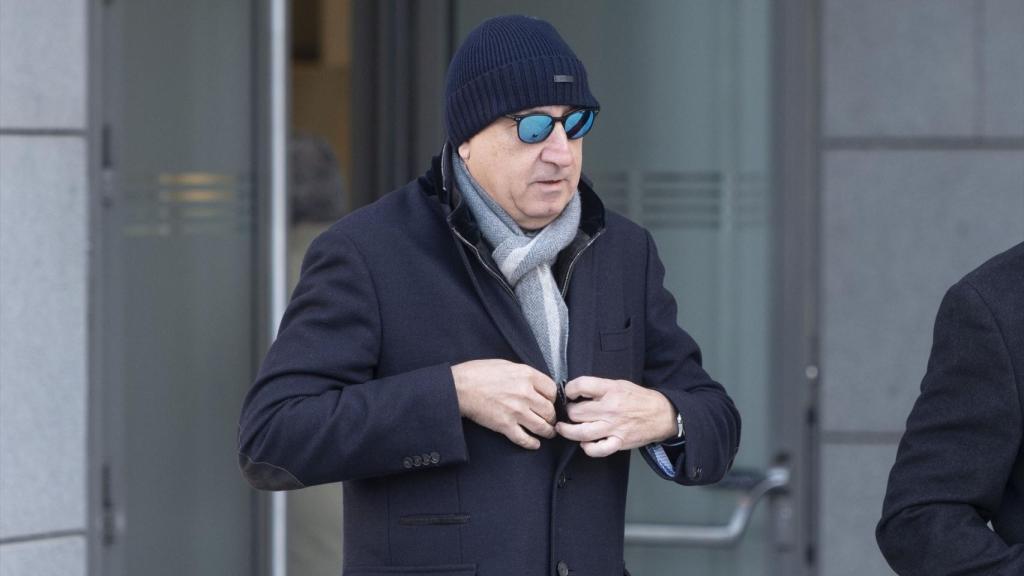 El empresario Juan Carlos Cueto, tras declarar en la Audiencia Nacional el 28 de febrero de 2024