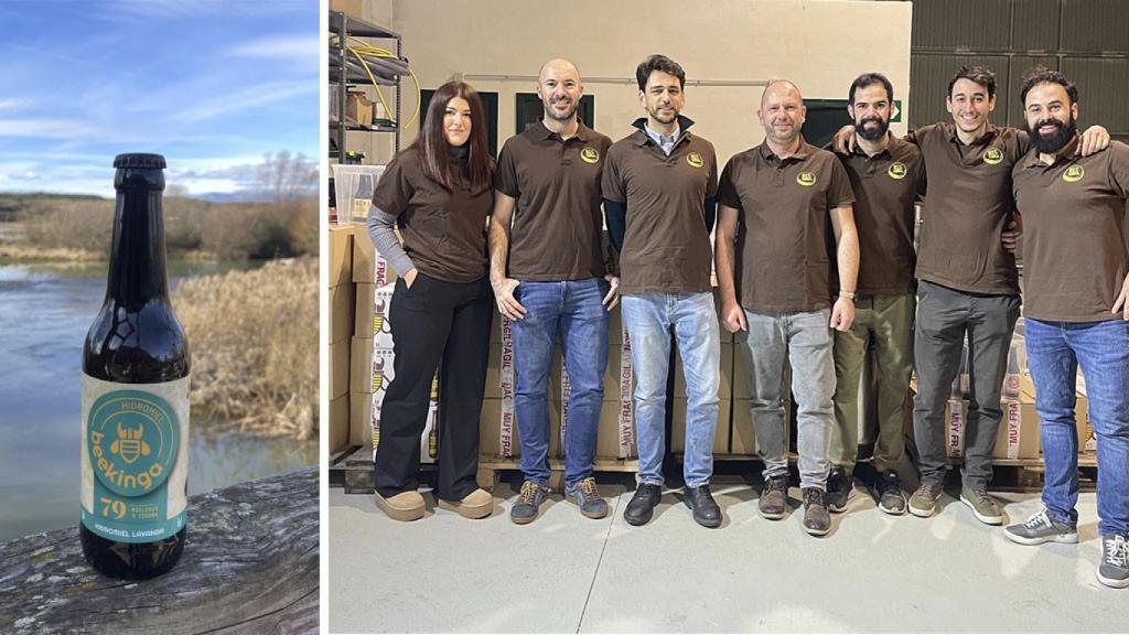 El equipo de Beekinga y el hidromiel premiado