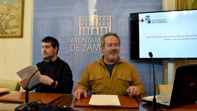 El alcalde de Zamora, Francisco Guarido; y el concejal de Hacienda, Diego Bernardo