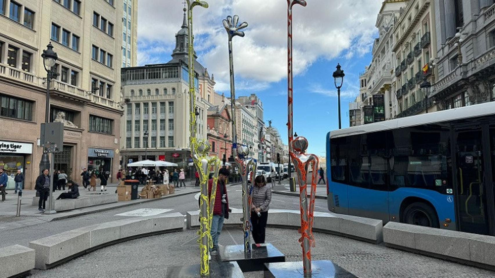Las esculturas de Santi Flores en el centro de Madrid. Foto: Ayuntamiento de Madrid.