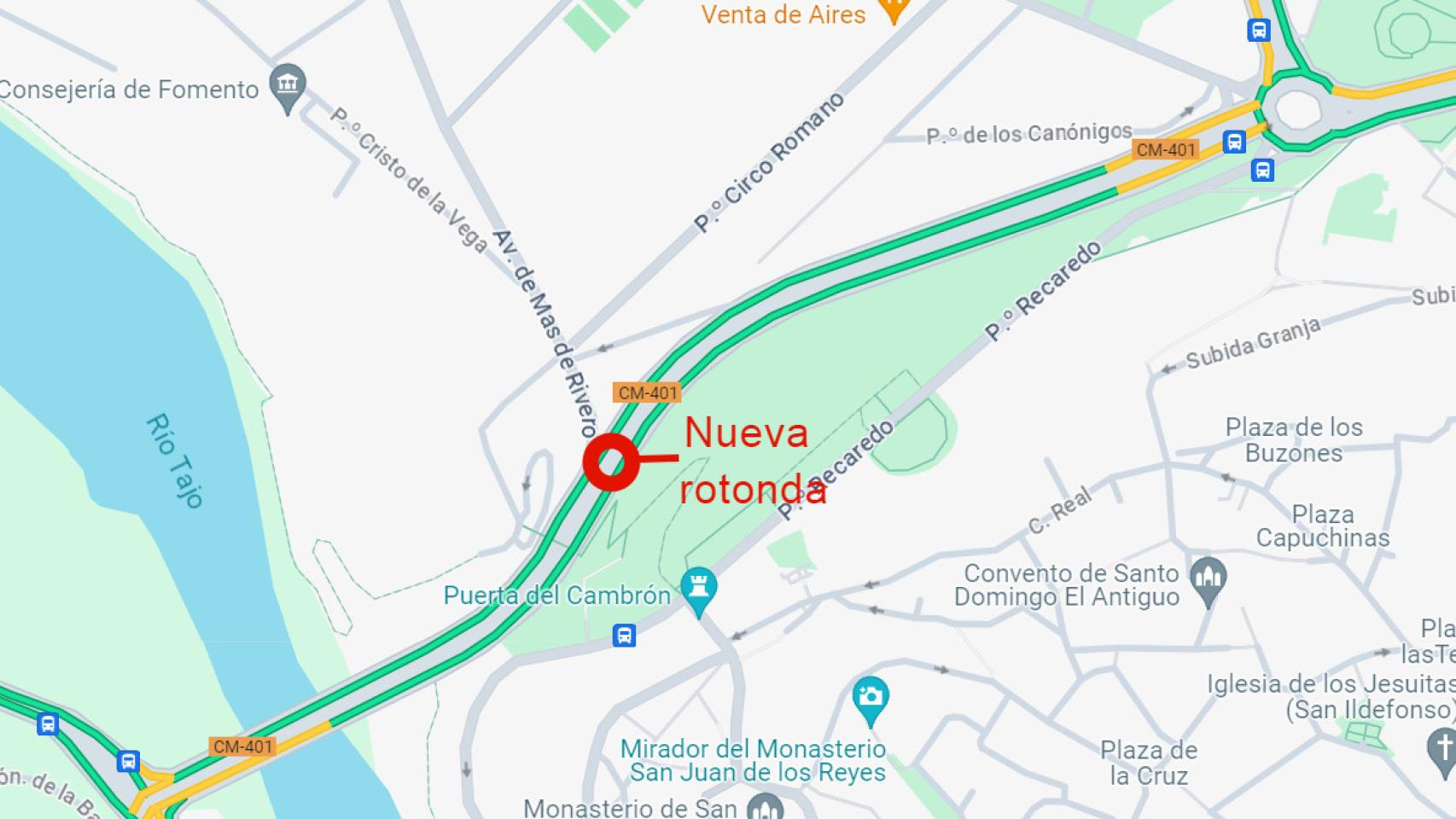 Plano de ubicación de la nueva rotonda.