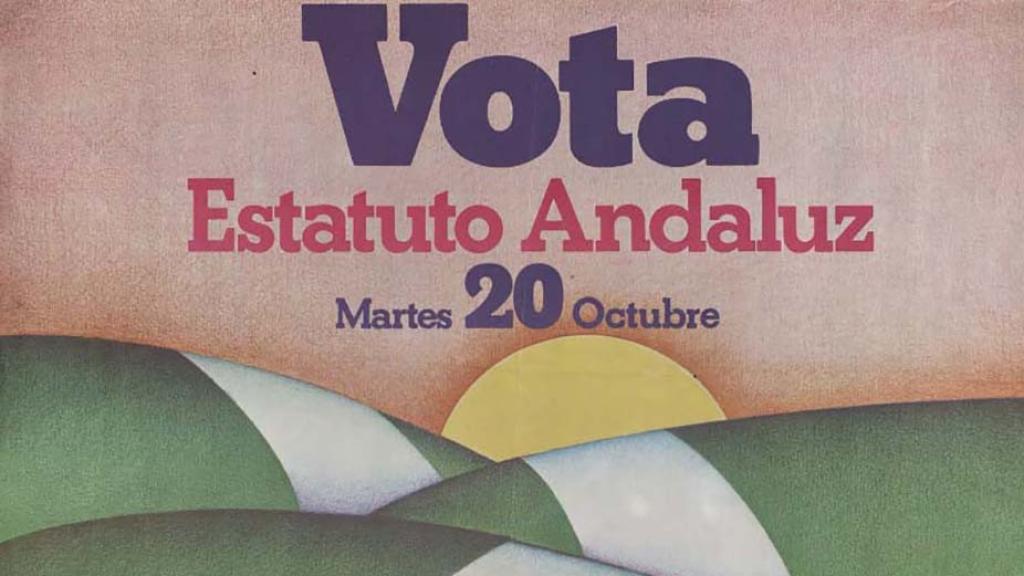 Cartel del voto del Estatuto de Andalucía.
