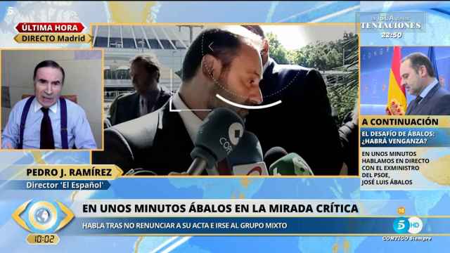 Pedro J. Ramírez este miércoles en Telecinco.