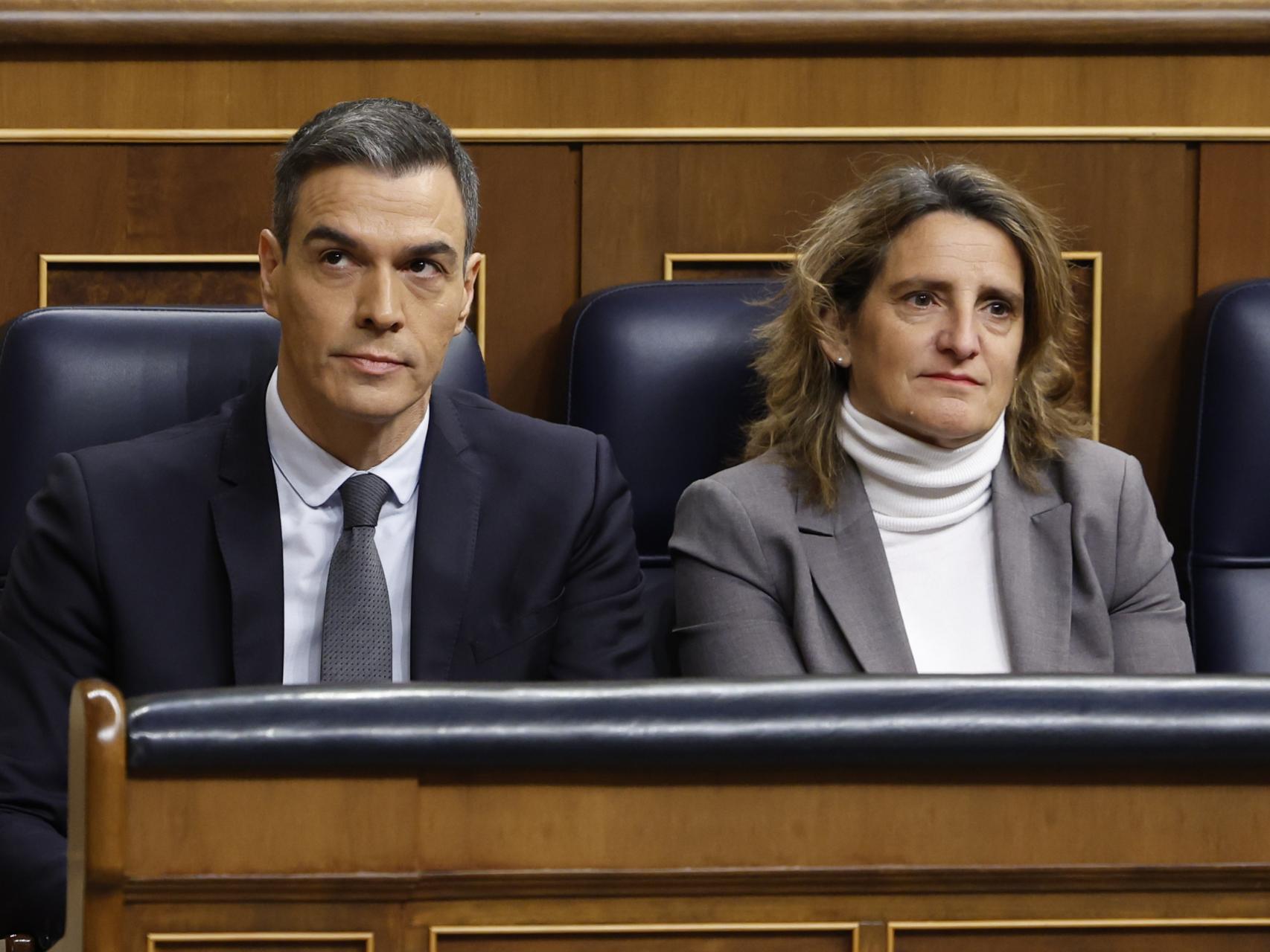 Pedro Sánchez, durante una sesión de control al Gobierno.