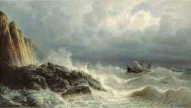 'Naufragio en las costas de Asturias'. Un cuadro de 1875.