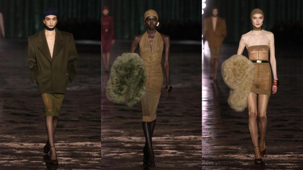 Siluetas del desfile de Saint Laurent.