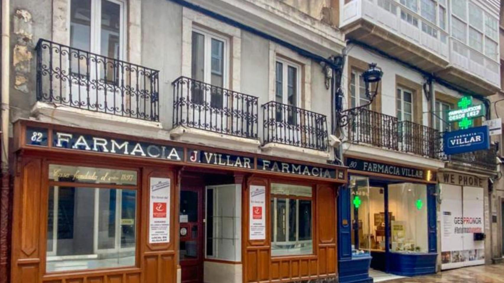 La vieja farmacia Villar al lado de la nueva (foto: inmobiliaria InmoTK)