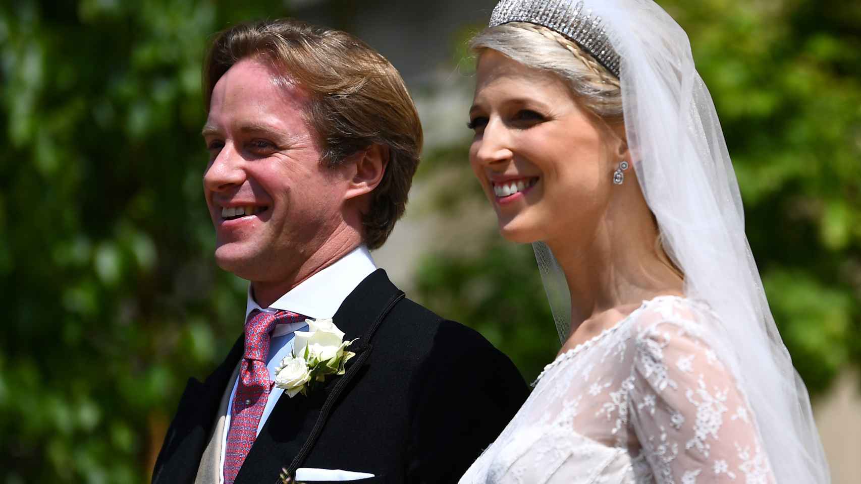 Thomas Kingston junto a su mujer, Gabriella Windsor, el día de su boda.