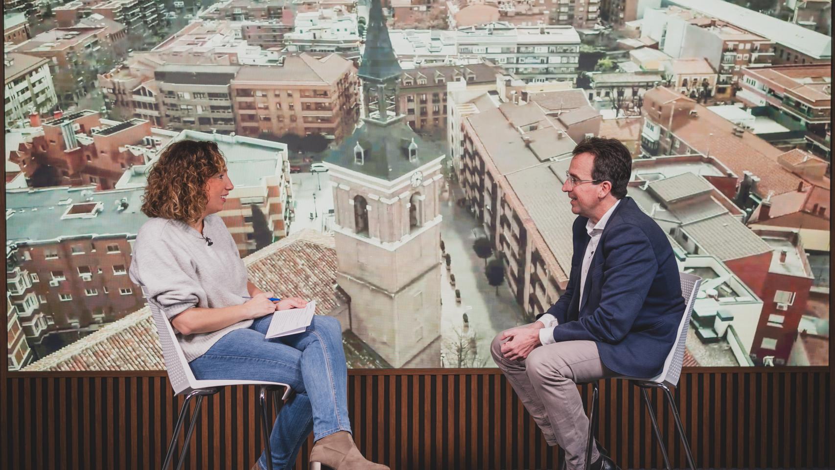 Miguel Ángel Recuenco durante su entrevista con Madrid Total en las oficinas de EL ESPAÑOL