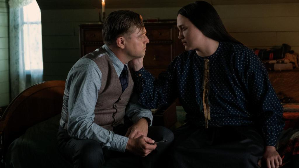 Leonardo DiCaprio y Lily Gladstone en 'Los asesinos de la Luna'