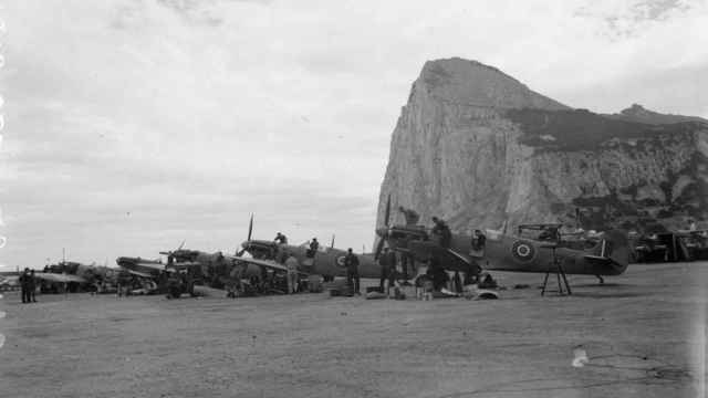 Cazas británicos en el aeródromo de Gibraltar. Septiembre 1942