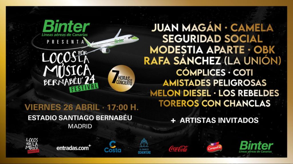 Locos por la Música será el primer concierto del nuevo  Santiago Bernabéu