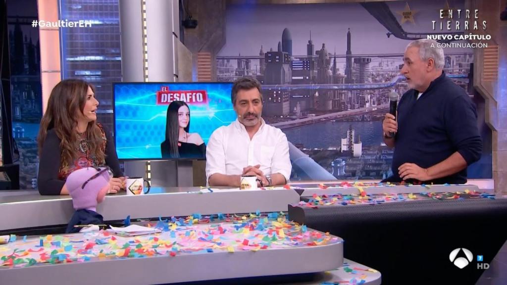 Nuria Roca, Juan del Val y Jorge Salvador en 'El Hormiguero'.