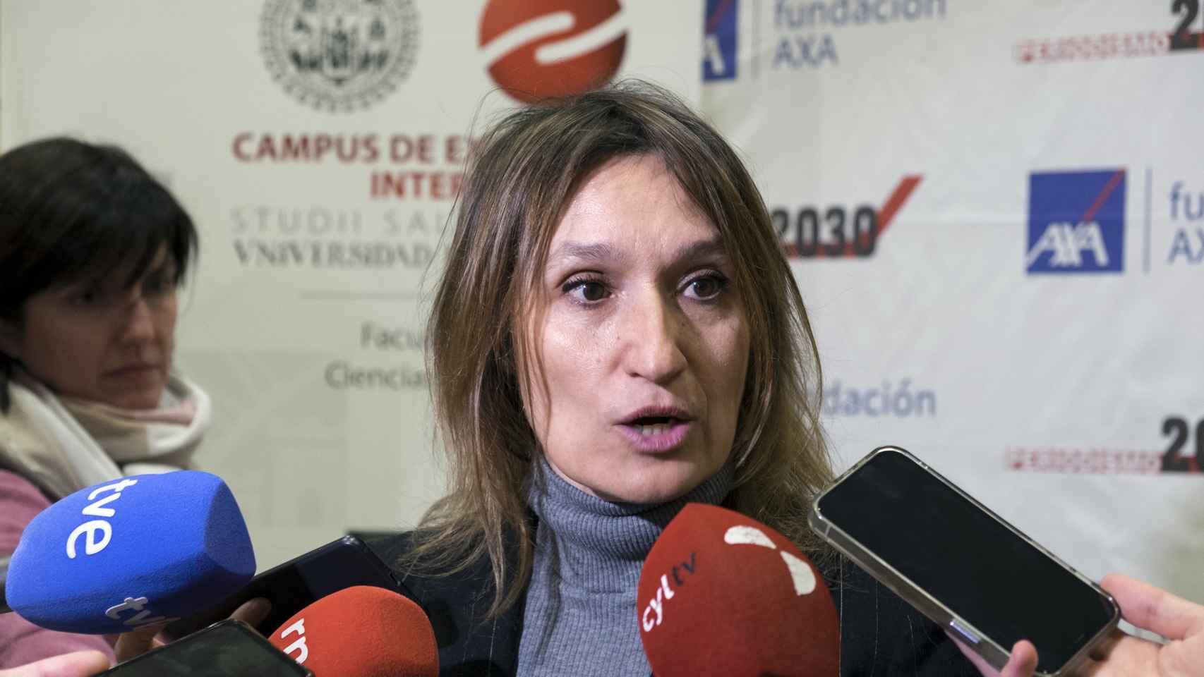Rocío Lucas, en una visita a la Universidad de Salamanca