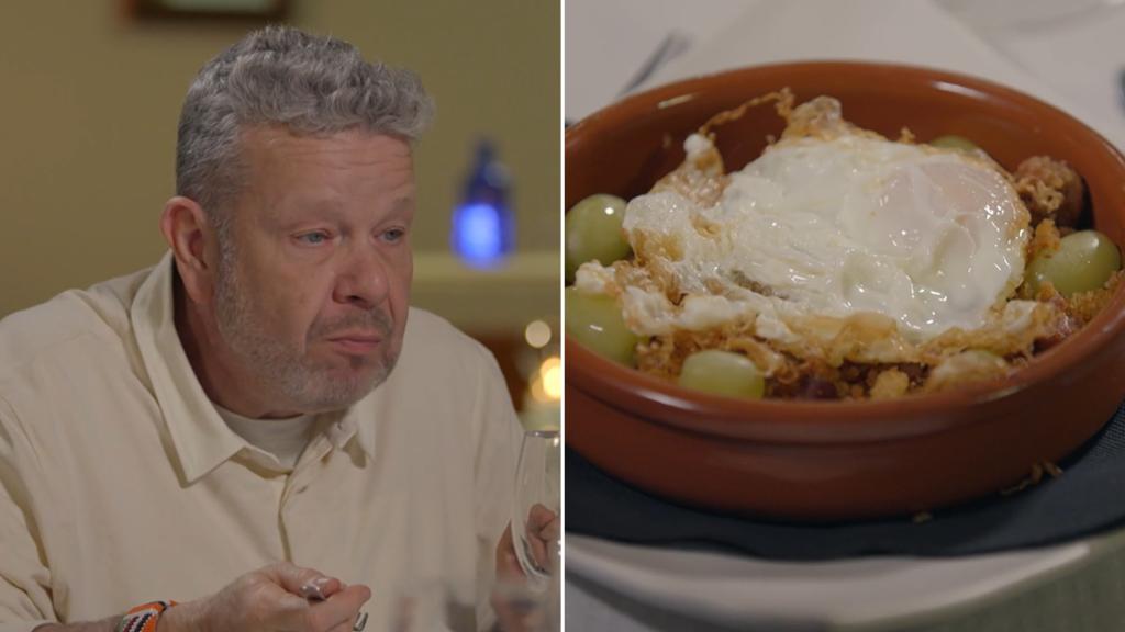 Chicote en 'Batalla de restaurantes' junto al plato ganador.