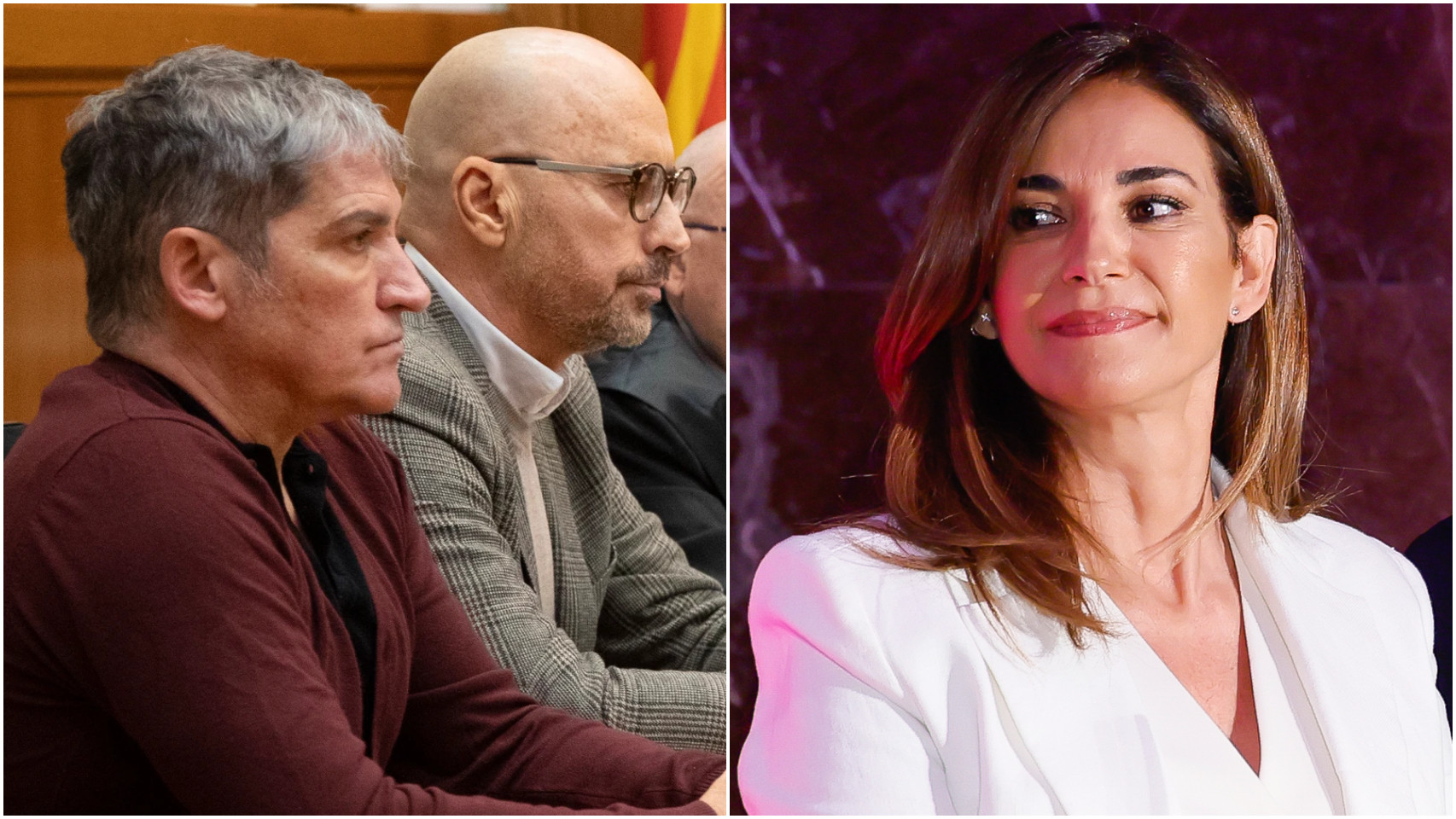 Diego Arrabal, Gustavo González y Mariló Montero, en un montaje de El Español.