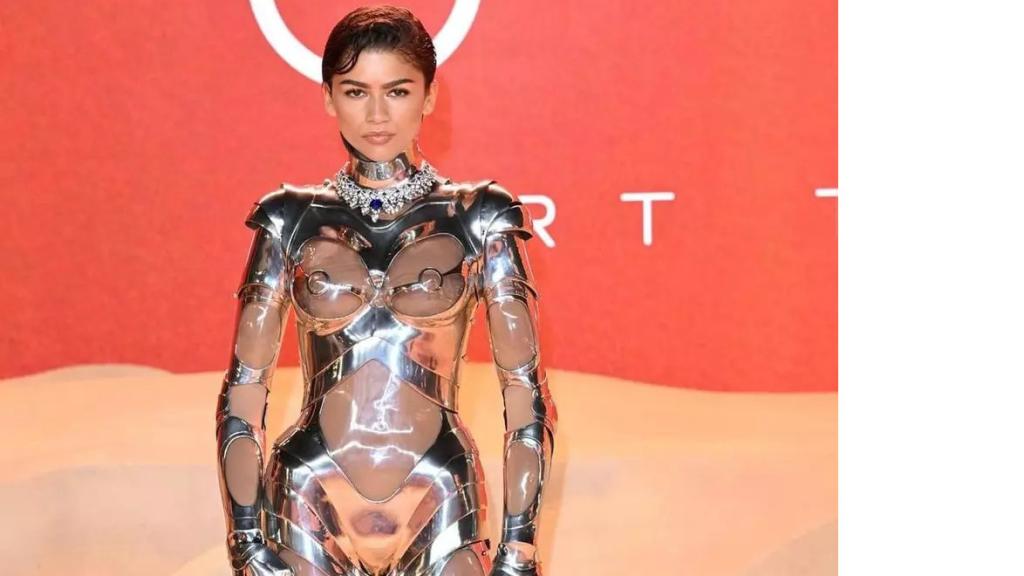 La actriz Zendaya en la presentación de la película Dune: Parte dos.