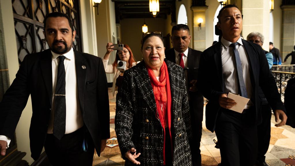 La fiscal general de Guatemala, Consuelo Porras, el martes en el Palacio Nacional de la Cultura.