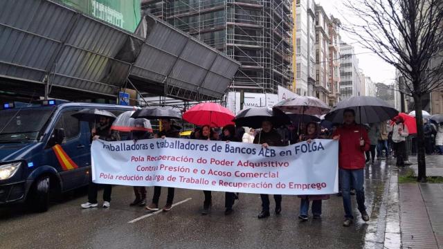 Protesta en demanda de un convenio justo en el sector bancarioECONOMIA GALICIA ESPAÑA EUROPA A CORUÑA