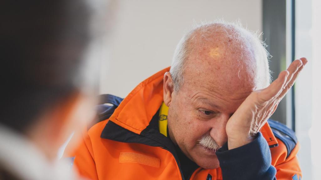 Javier Quiroga, se rompe en un momento de la entrevista al recordar Ifema.