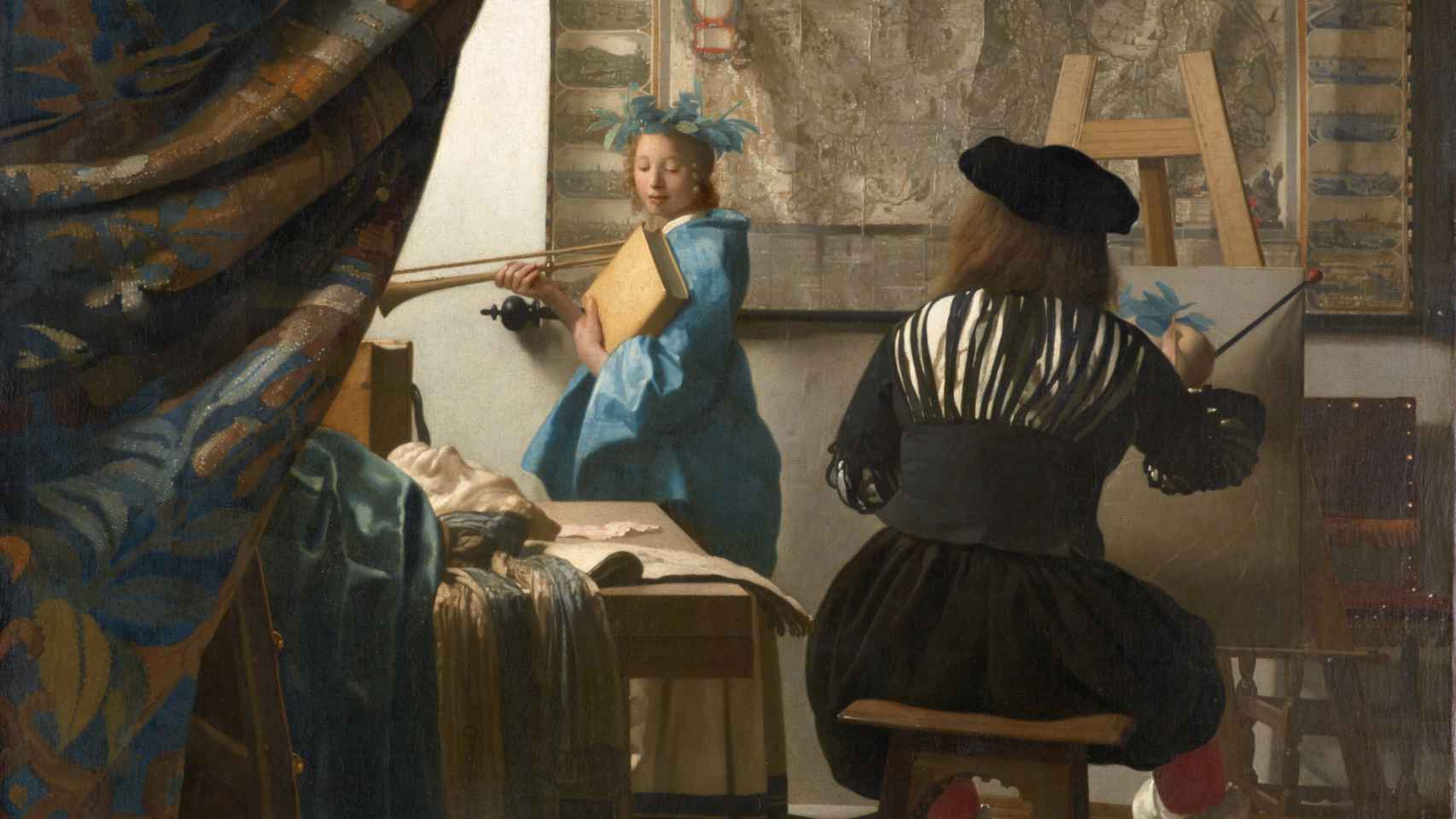 Detalle de 'El arte de la pintura' (1666), de Johannes Vermeer. Museo de Historia del Arte de Viena