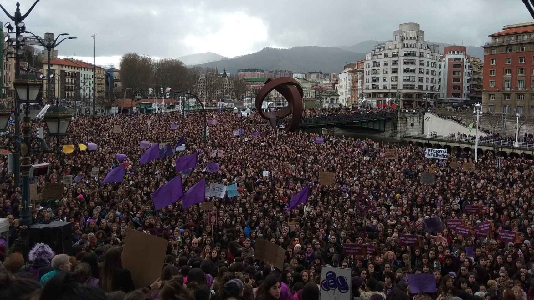 Manifestación del 8M en Bilbao, en una imagen de archivo.