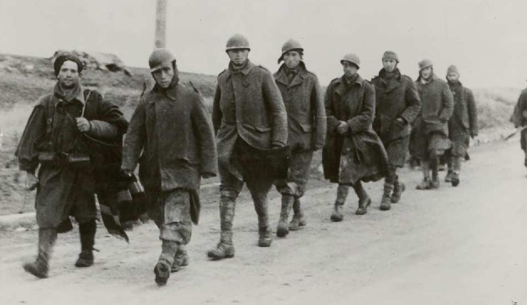 Prisioneros italianos capturados durante la batalla de Trijueque (Guadalajara).