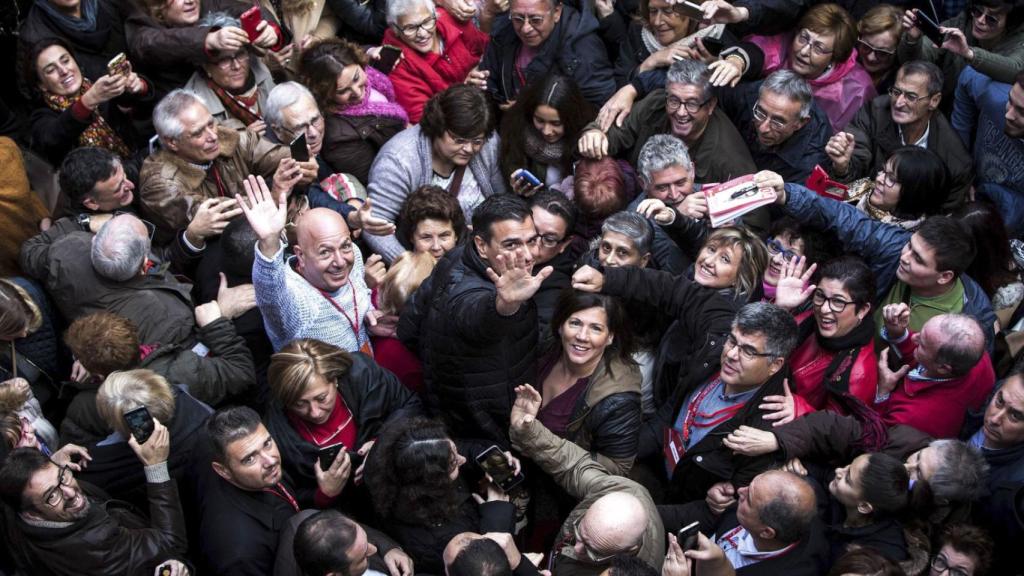 Pedro Sánchez en el acto de Xirivella, en noviembre de 2016.