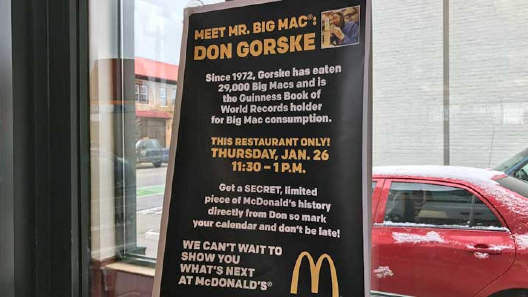 Imagen del McDonald's al que acude Don Gorske