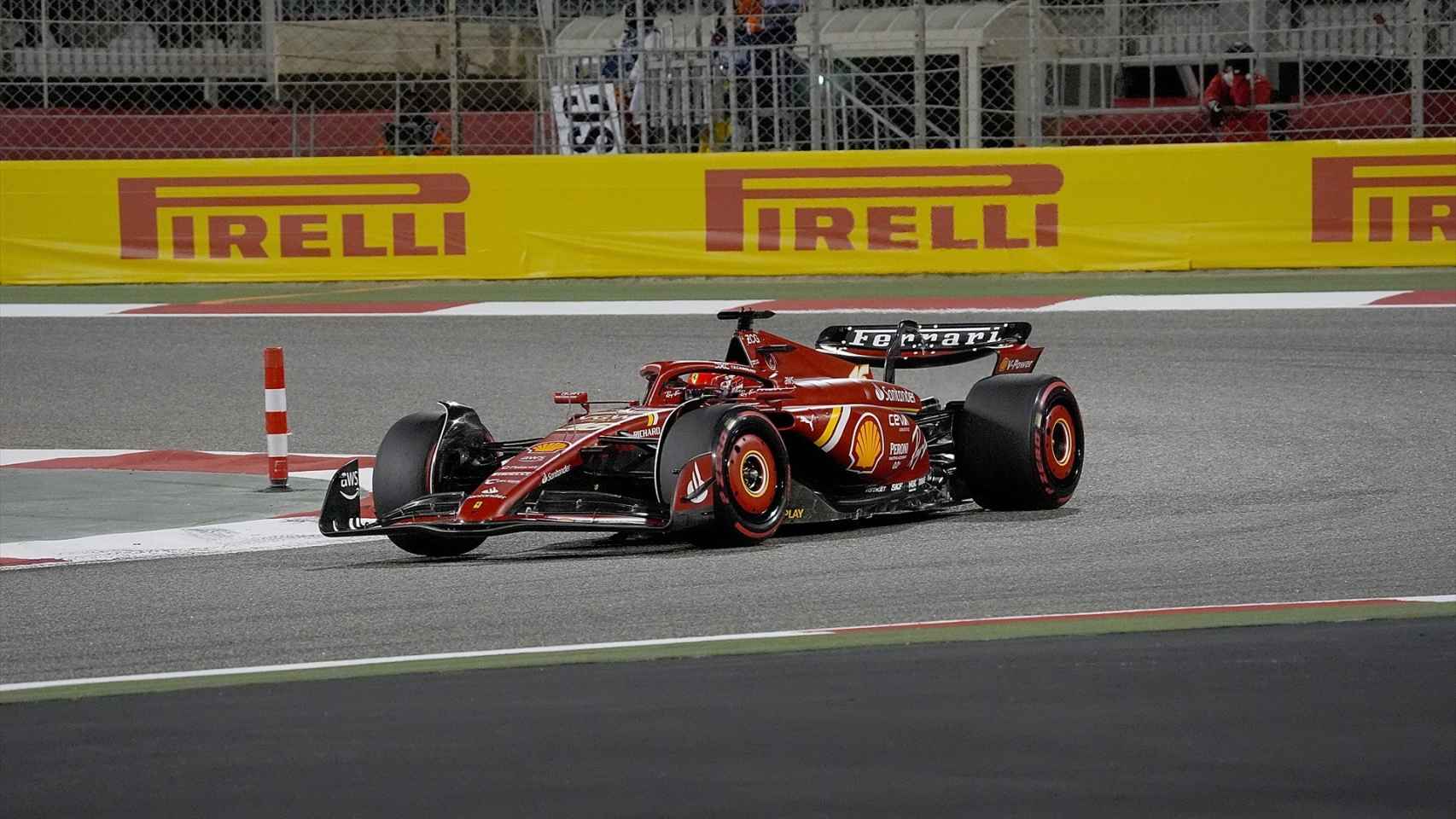 El Ferrari de esta temporada en el Gran Premio de Baréin.
