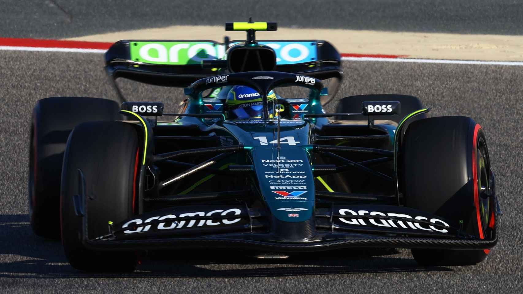 Monoplaza de Fernando Alonso este viernes en el Gran Premio de Baréin.