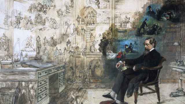 'El sueño de Dickens' (1875) por Robert William Buss