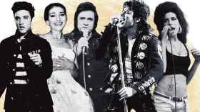 Elvis Presley, Maria Callas, Johnny Cash, Michael Jackson y Amy Winehouse han  dejado un polémico legado. Imagen: Rubén Vique