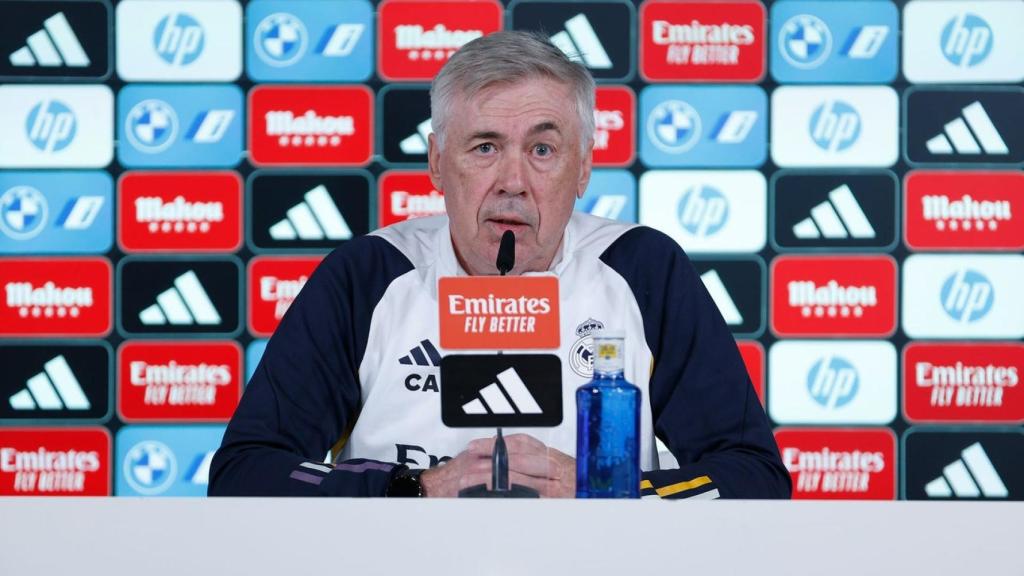 Carlo Ancelotti, en rueda de prensa.