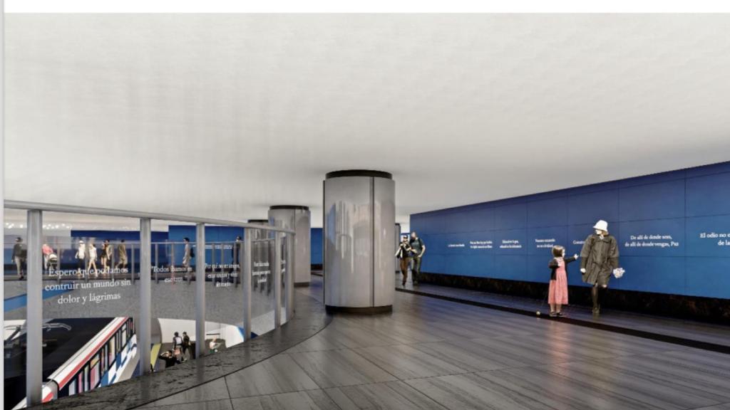 Recreación de cómo va a quedar el homenaje interior a las víctimas del 11-M.