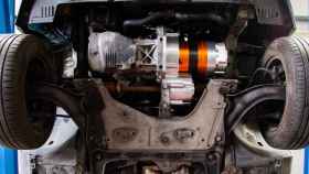 El motor del kit Twin-E instalado en un coche