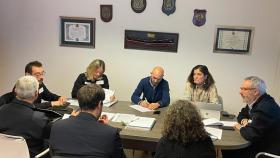 Reunión del  Centro de Coordinación Operativa del Plan Camgal (Cecop), presidida por el subdirector general de Gardacostas, Lino Sexto