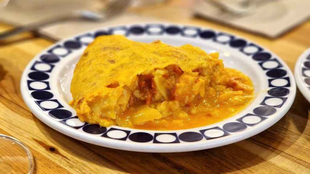 Porción de tortilla con chorizo en La Aldeana. Foto: TripAdvisor