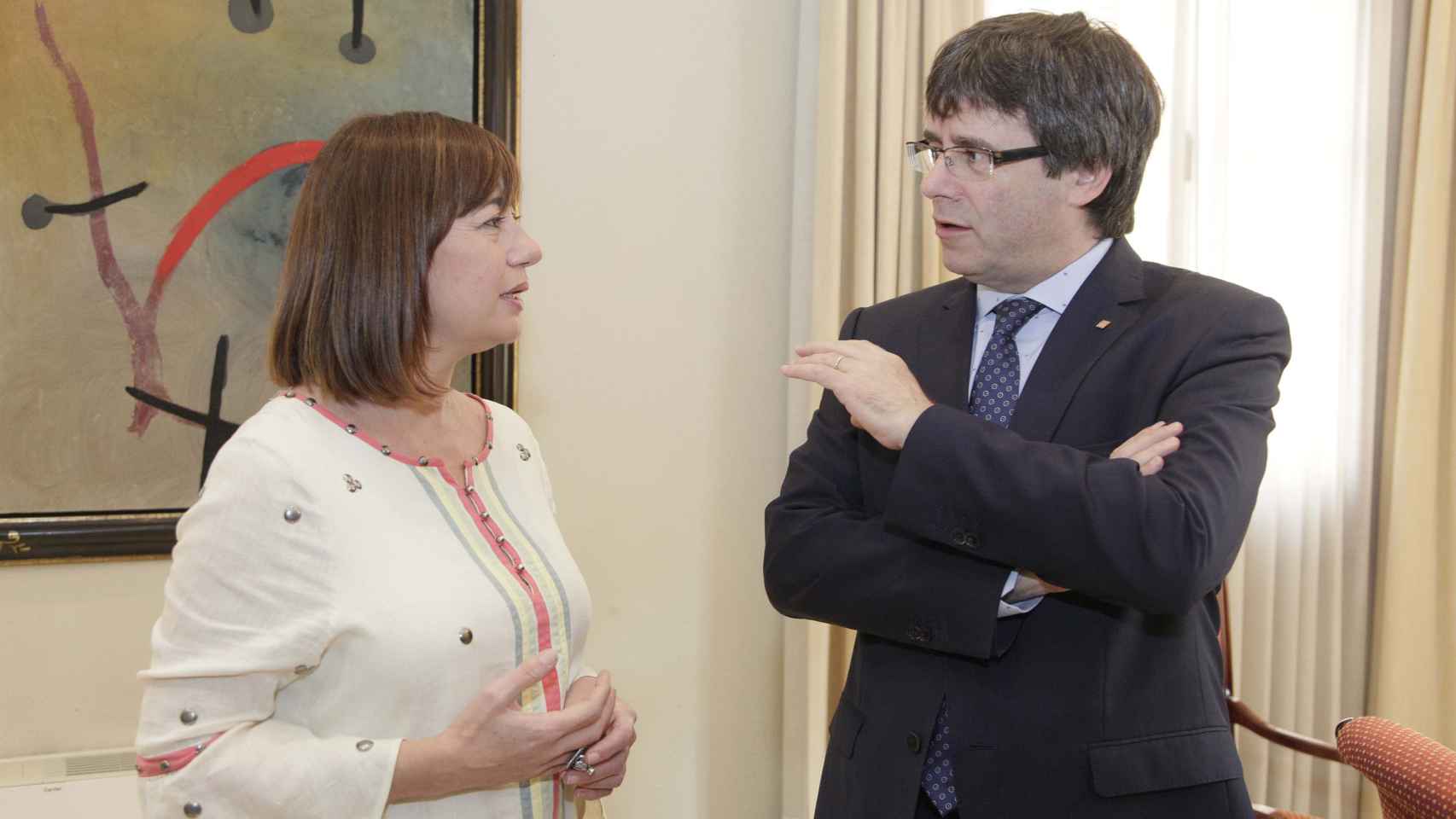 Francina Armengol se reúne con Carles Puigdemont cuando ambos eran presidentes autonómicos