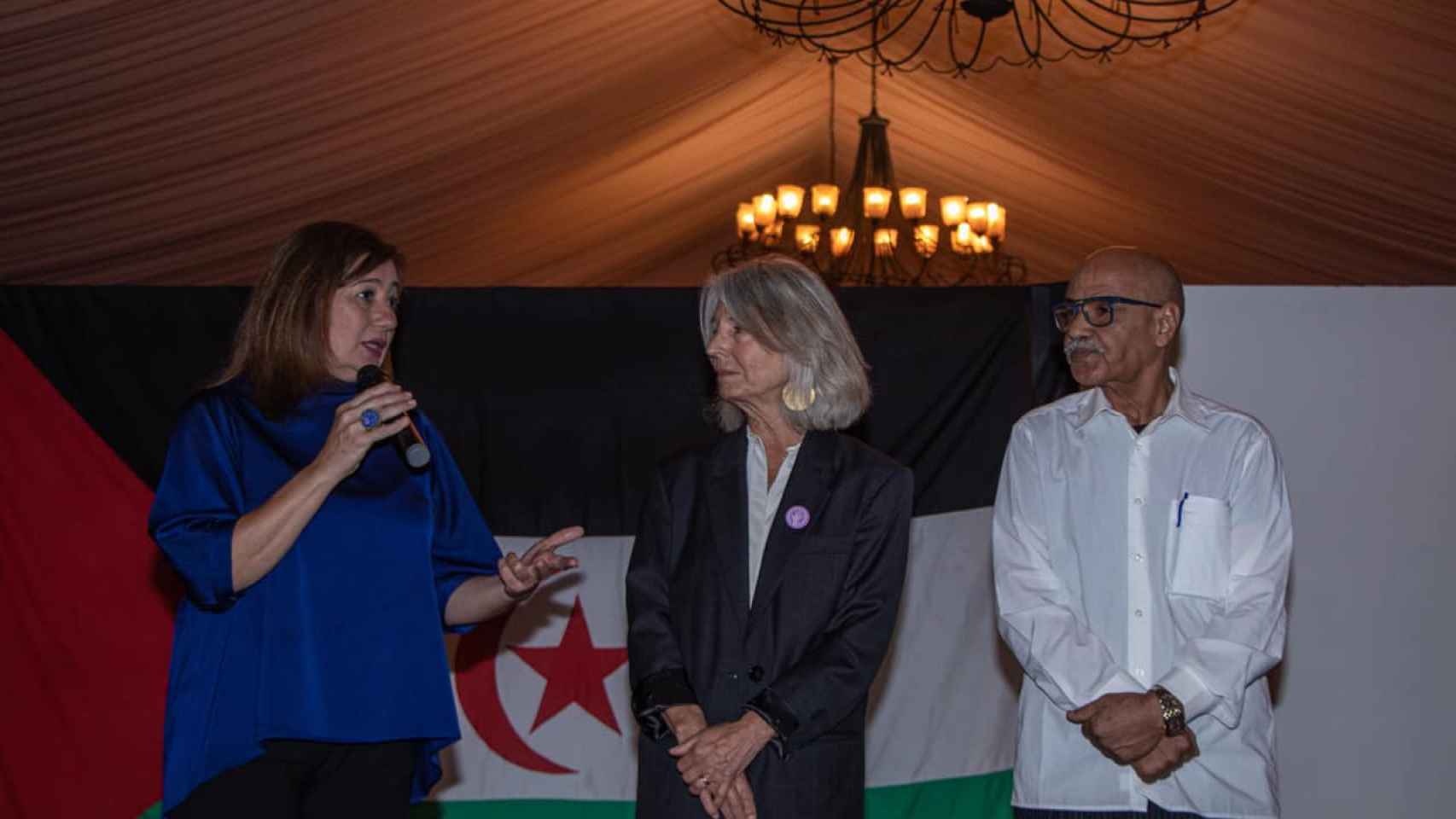 Francina Armengol en un acto con la asociación Amics del Poble Saharaui de Baleares