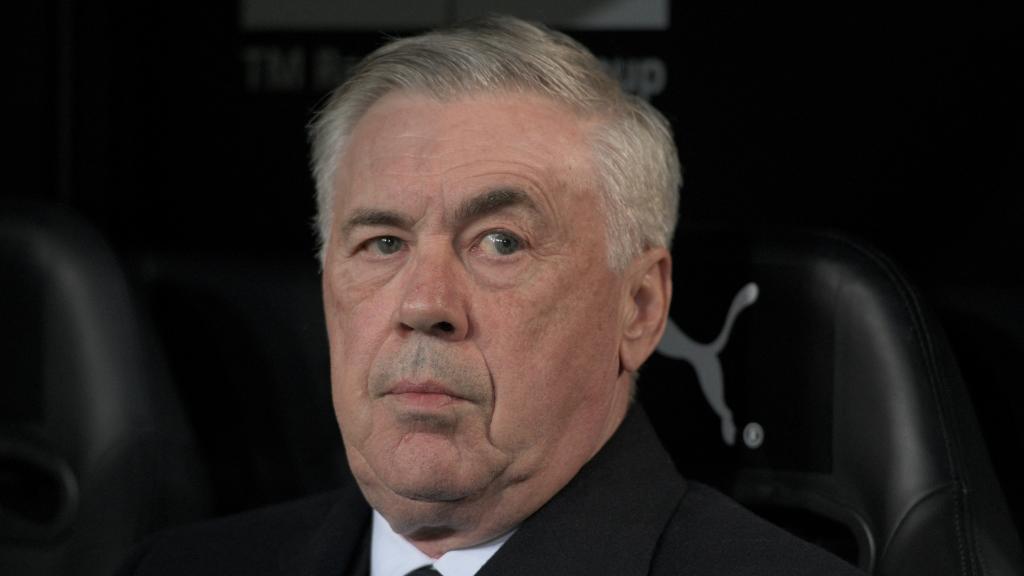Carlo Ancelotti, durante el encuentro ante el Valencia