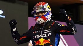 Verstappen celebra su triunfo en el GP de Baréin