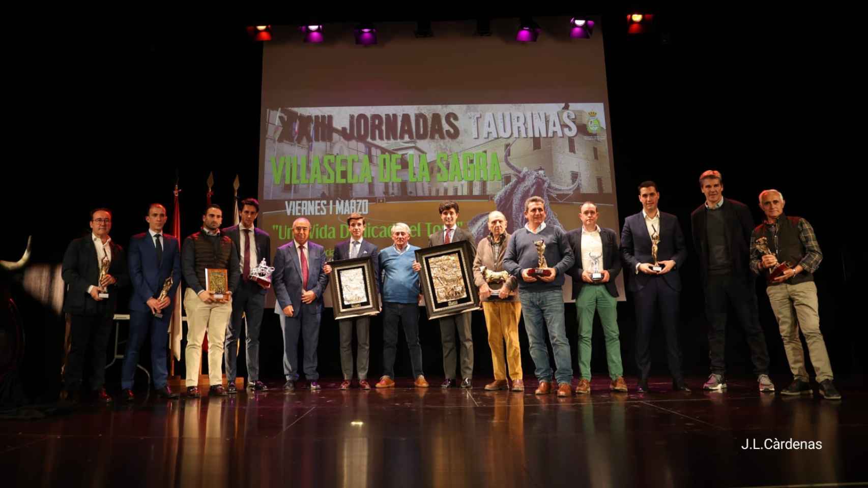 Premiados Alfarero de Oro y Plata junto con el Homenajeado Domingo González