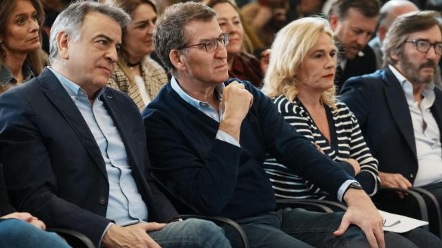 Javier de Andrés y Alberto Núñez Feijóo en la presentación del primero como candidato a Lehendakari