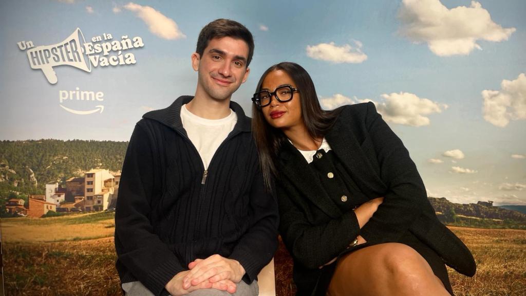 Berta Vázquez y Lalo Tenorio en el junket promocional.